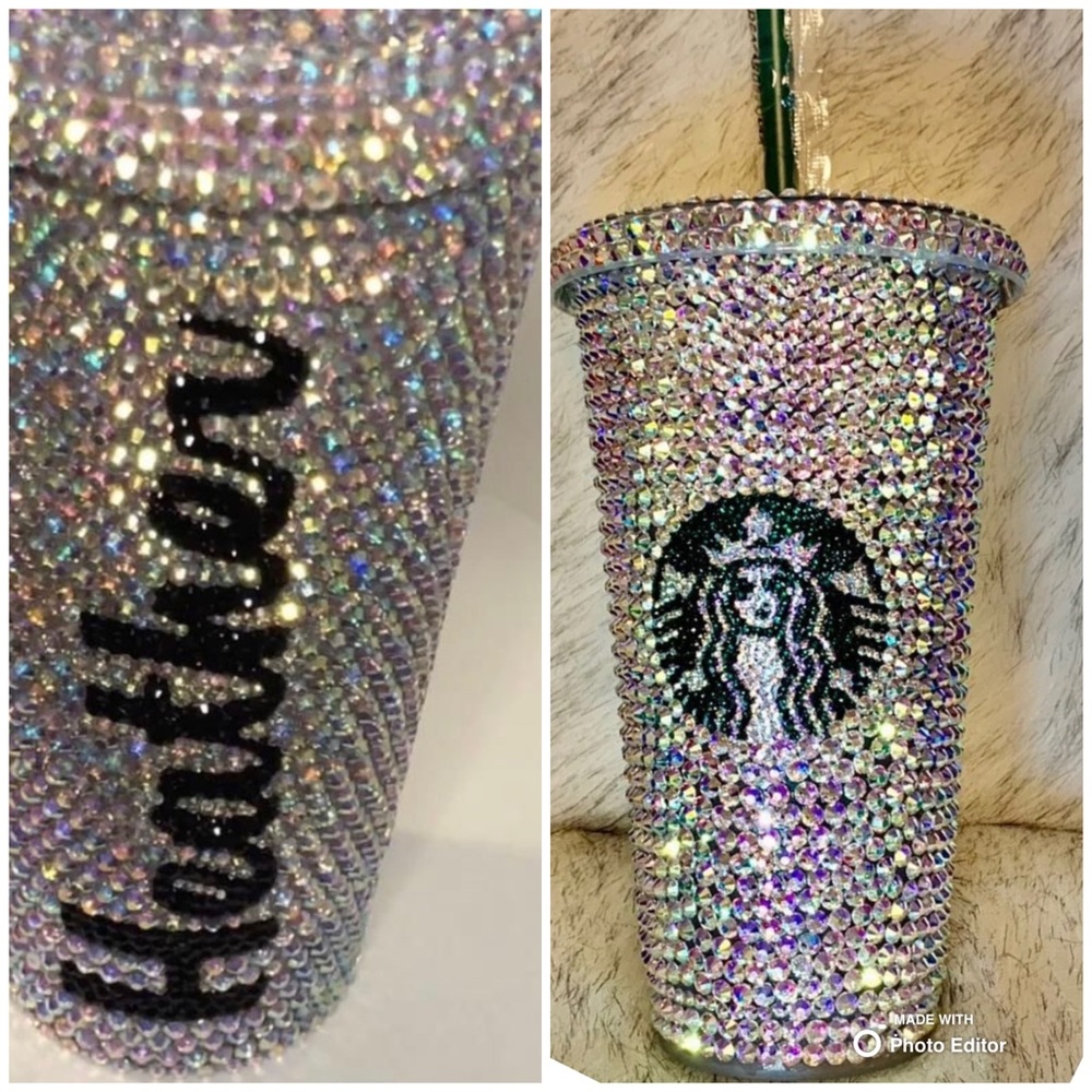 Personalized Your Name Starbucks Bling Rhinestone